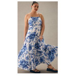 NWOT Anthropologie Maeve Dropped Waist Maxi Dress Size (L)